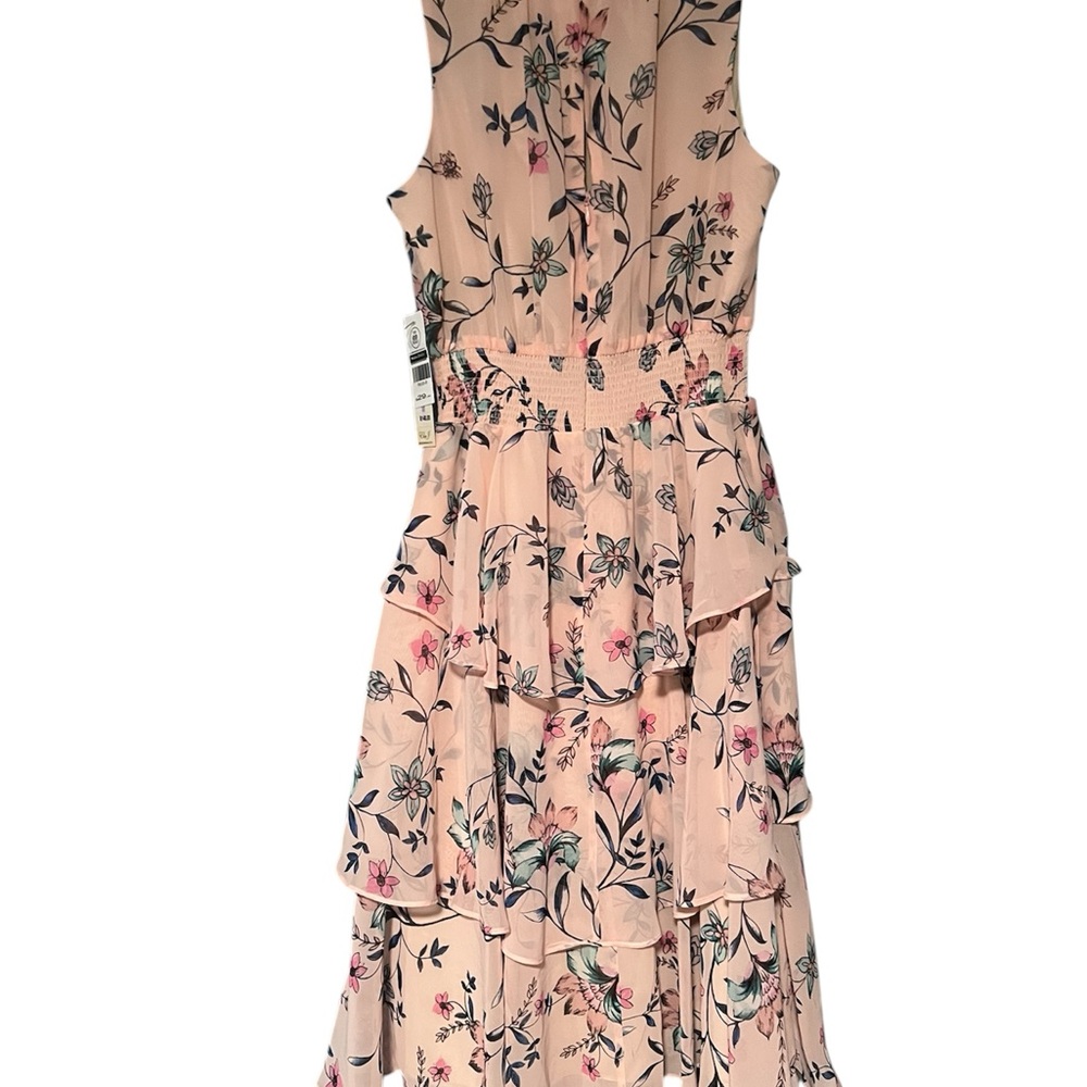Eliza J Floral Midi Dress - Pink and Green - Picture 2 of 4